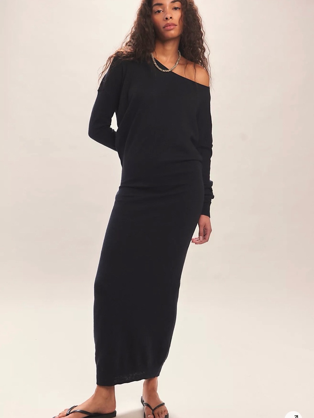 Free People One-Shoulder Black Maxi Dress